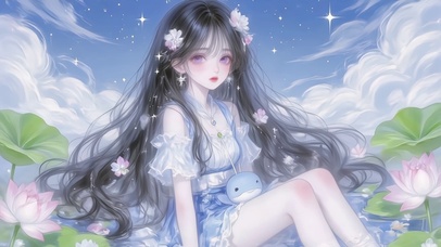 星空荷影梦悠然