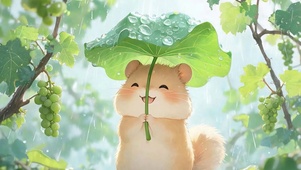 雨天葡萄树