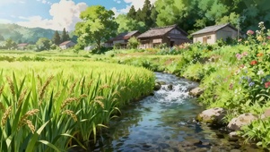唯美乡村河流