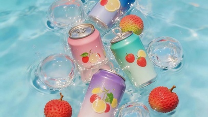 夏日清凉气泡水