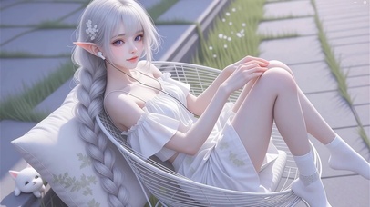 银发美女高清4k