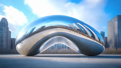 蓝天阳光都市广场雕塑