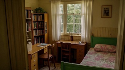 【雨景】老教师的宿舍