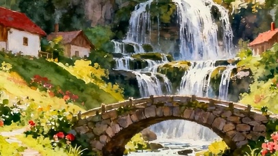 护眼绿景带鱼屏双屏