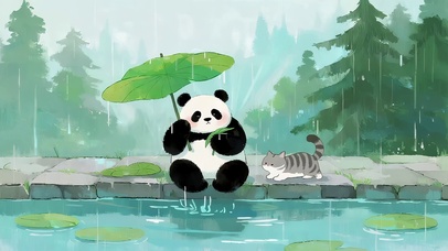 雨天熊猫