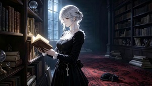黑裙淑女