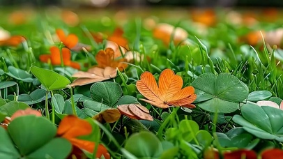 护眼绿景树木阳光带鱼屏