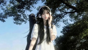 可爱音乐女孩