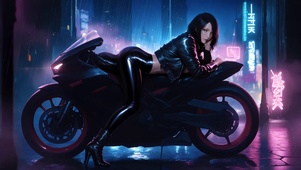 机车美女