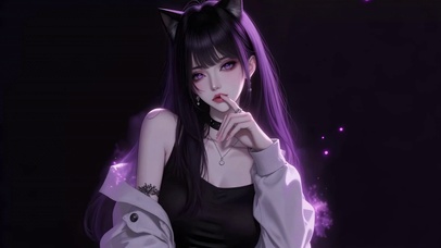 暗黑简约猫系女孩