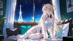 窗边白丝萝莉琳奈