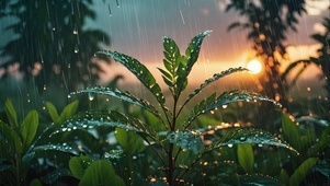 雨中绿叶