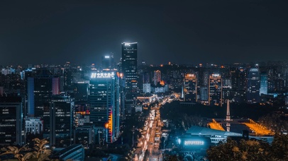 夜景流光