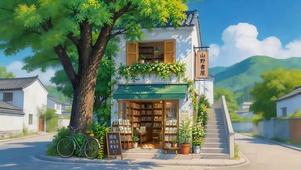 小清新小镇商铺
