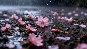 超解压 舒适 雨打落花