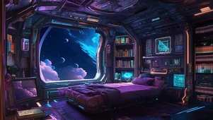 科幻宇宙星云房间