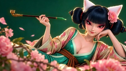 古风花间猫耳美少女
