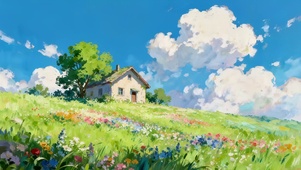 草原花海小屋
