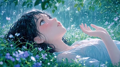 雨中少女
