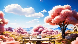 粉色治愈花田花园