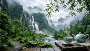 国风山水品茶