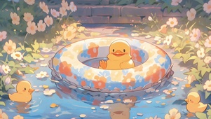 泳圈鸭子