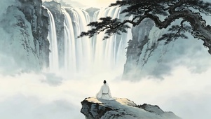 山水瀑布