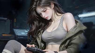 研究器械的少女