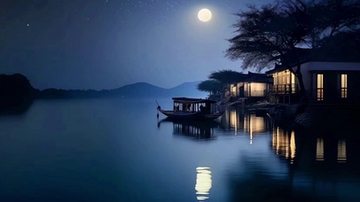 唯美治愈江南夜景