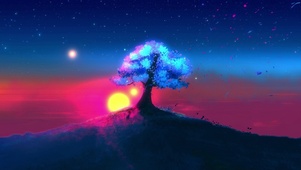 彩色的树