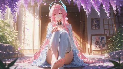 紫藤花下爱弥斯