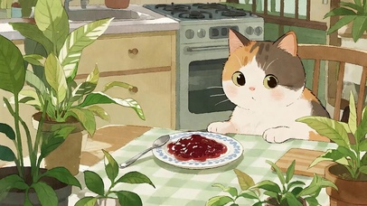 餐桌上猫咪