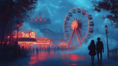 雾气缭绕神秘万圣乐园