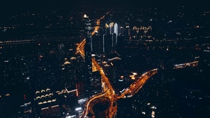 4K夜晚武汉城市夜景