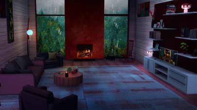 舒适的氛围伴随着雨声