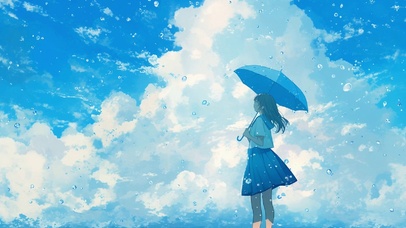 雨中漫步