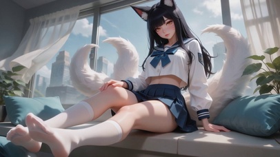 可爱狐女