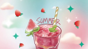 夏日清凉西瓜汁