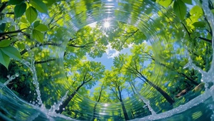 水镜里的夏日森林