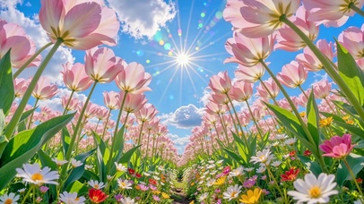 藏在花海里的春日童话