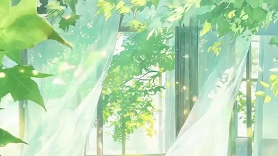 窗外教室绿景带鱼屏