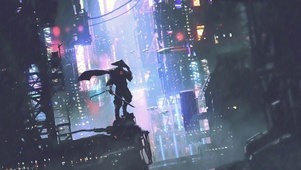 雨中武士