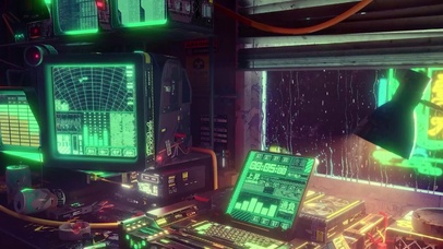 雨夜赛博工作台