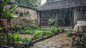 【雨景】乡下的老宅