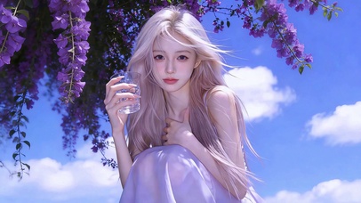 清冷朦胧感少女4K