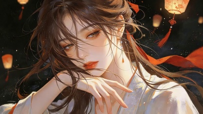 祈福中式女孩