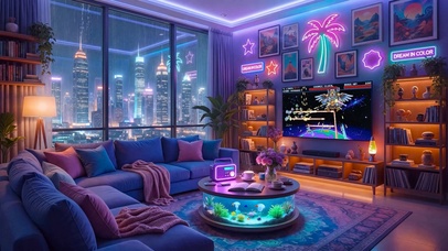 雨夜游戏房间
