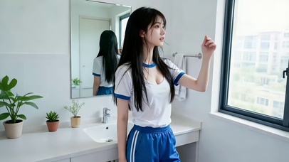 校园倩影穿校服漂亮女孩3