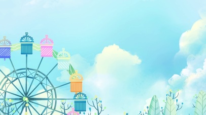 蓝天白云摩天轮