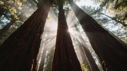 清新阳光原始森林